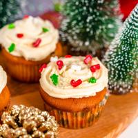 Christmas tree cupcakes