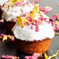 Edible Flower Cupcakes